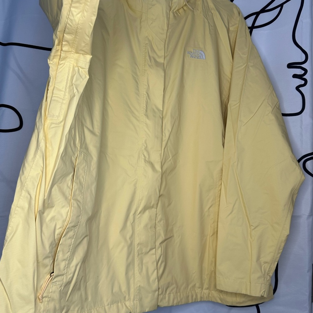 The North Face Women's Unlined Light Yellow Rain Jacket XXXL - Picture 2 of 7
